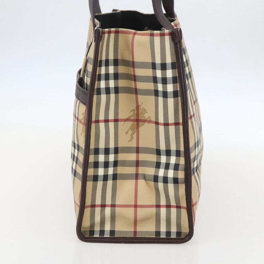 BURBERRY Nova Check Tote Bag PVC Beige Auth 160285 - Picture 4 of 16
